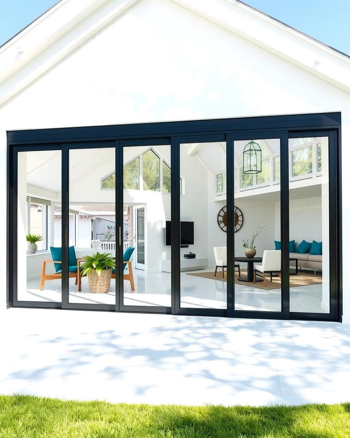 Black Sliding Doors for a Contemporary Touch - 25 White House Ideas With Black Doors