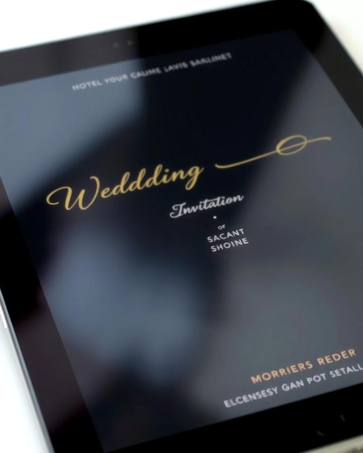 Black Themed Wedding Invitations for Digital Use - 30 Black-Themed Wedding Ideas