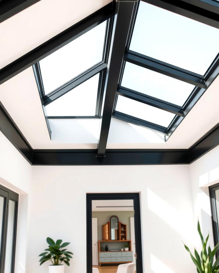 Black Trim Around Skylights for a Modern Edge - 30 single story white house black trim