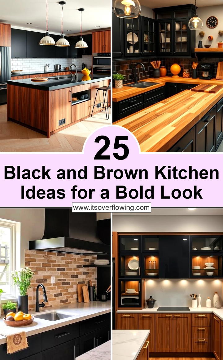 Black and Brown Kitchen Ideas for a Bold Look