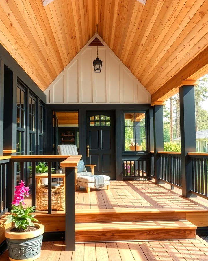 Black and Cedar Wrap Around Porch - 30 Black House With Cedar Accents