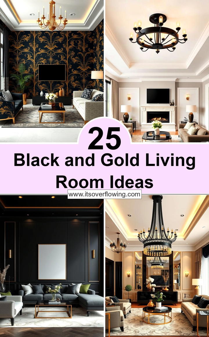 Black and Gold Living Room Ideas for a Luxurious Feel