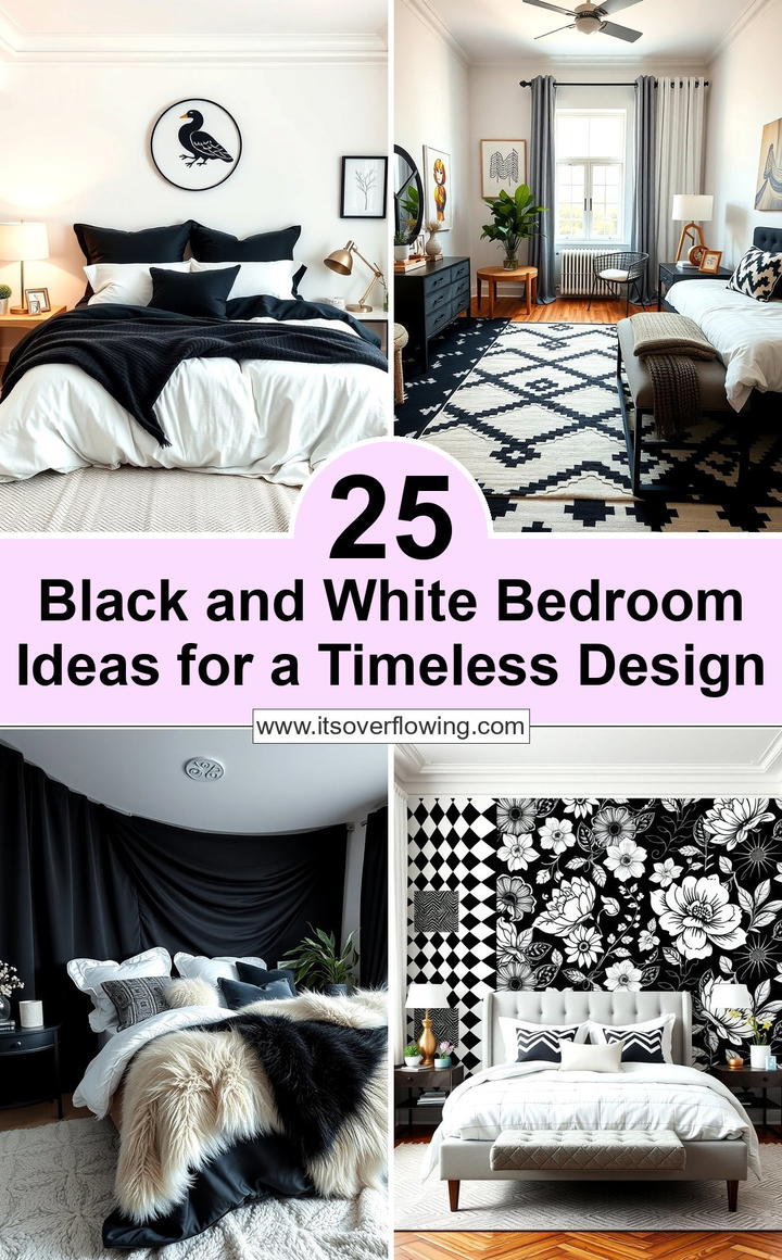 Black and White Bedroom Ideas for a Timeless Design