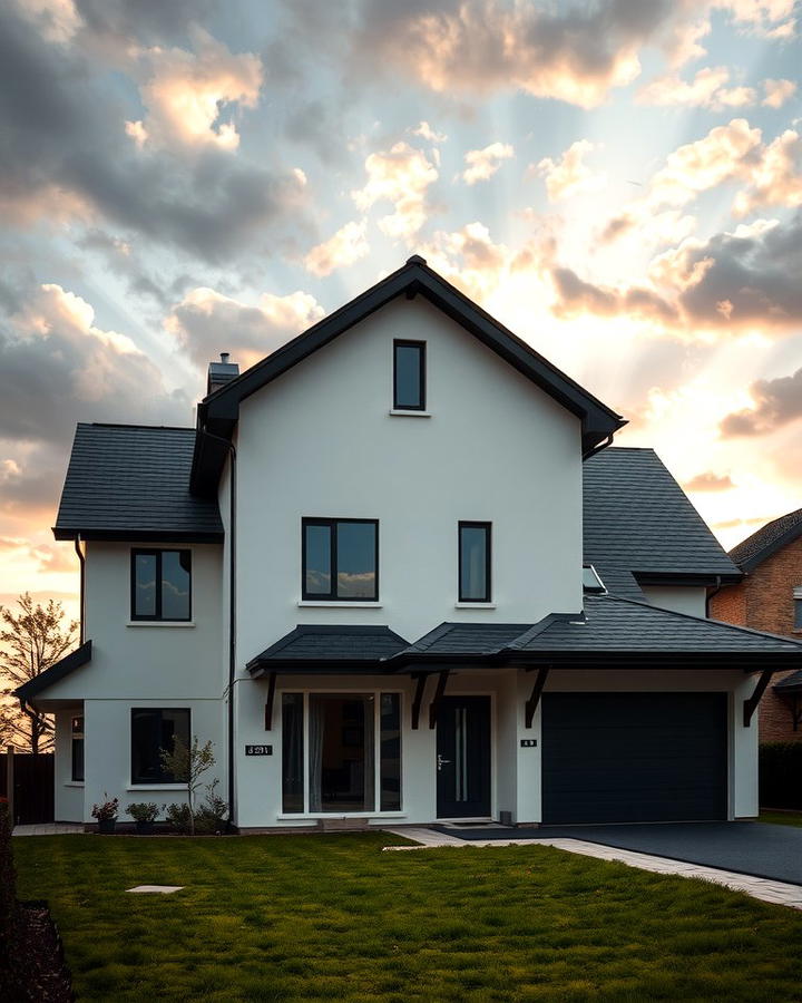 Black and White Contrast Exterior - 30 Pole Barn and Barndominium House Exteriors