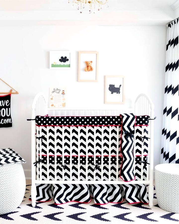 Black and White Crib Bedding - 30 Black and White Nursery Ideas