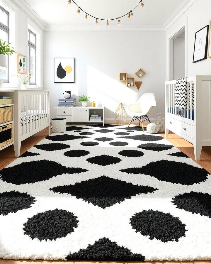 Black and White Rugs - 30 Black and White Nursery Ideas