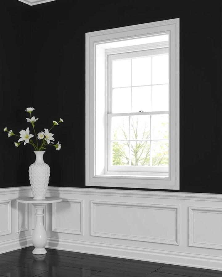 Black and White Trim for Timeless Contrast - 30 Modern Window Trim Ideas