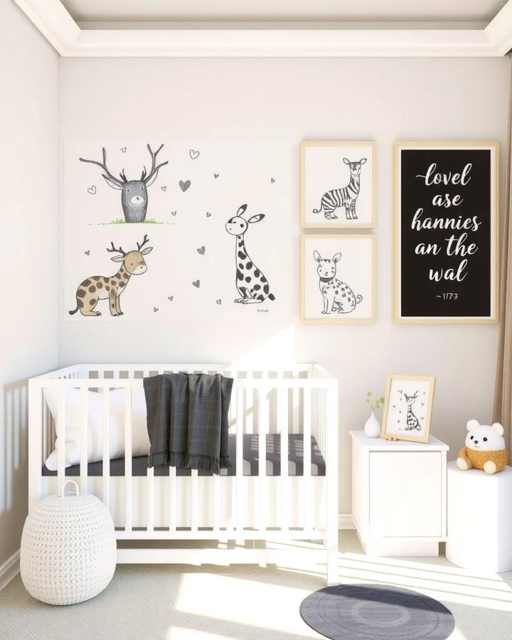 Black and White Wall Art - 30 Black and White Nursery Ideas