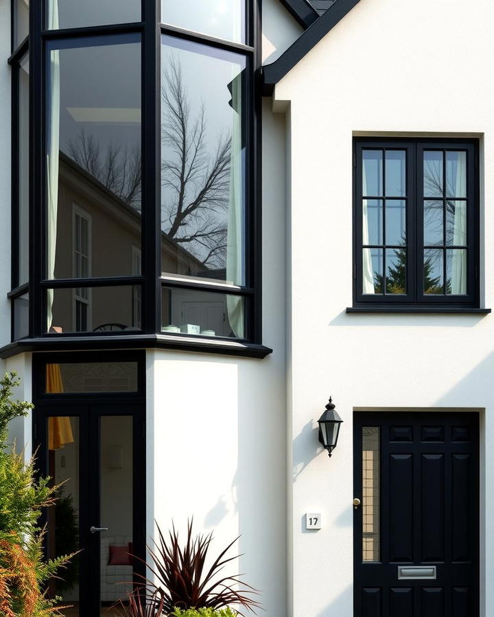 Black framed Windows for a Bold Statement - 25 modern cottage house exterior ideas