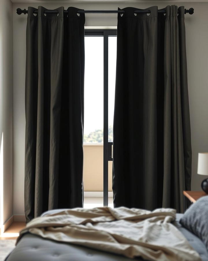 Blackout Curtains for Ultimate Privacy - 25 Sliding Door Curtain Ideas