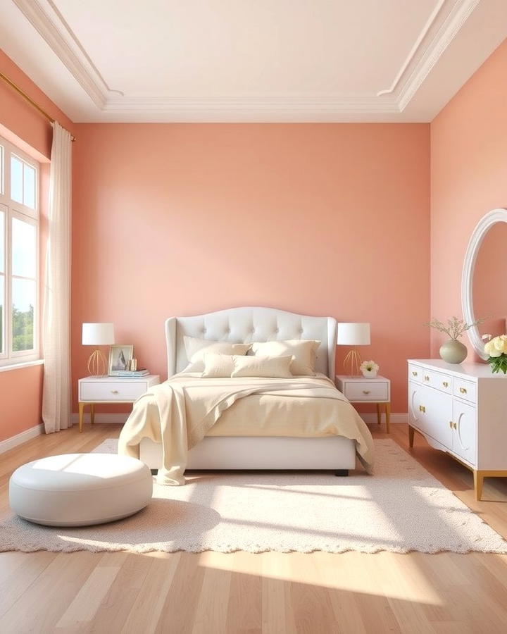 Blush Accent Wall for Subtle Drama - 25 Pink and White Bedroom Ideas