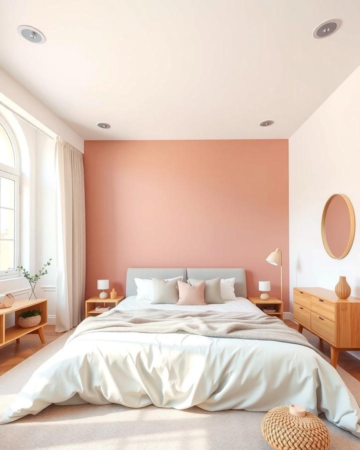 Blush Pink Accent Wall - 25 Pink Room Ideas