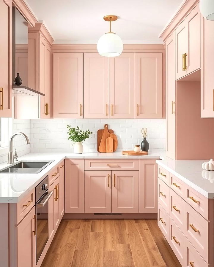 Blush Pink Cabinetry - 30 Pink Kitchen Ideas