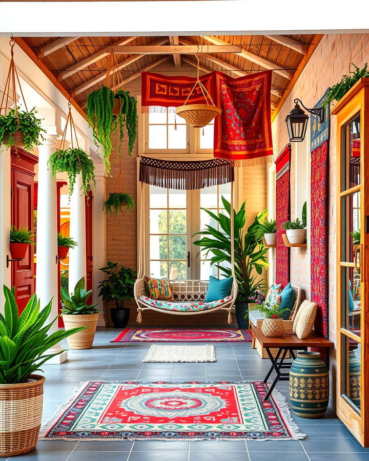 Bohemian Inspired Porch Vibes - 30 Large Front Porch Ideas