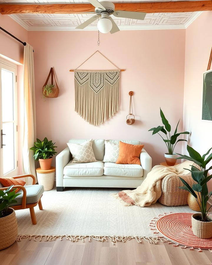 Boho Chic - 25 Pink and Blue Living Room Ideas