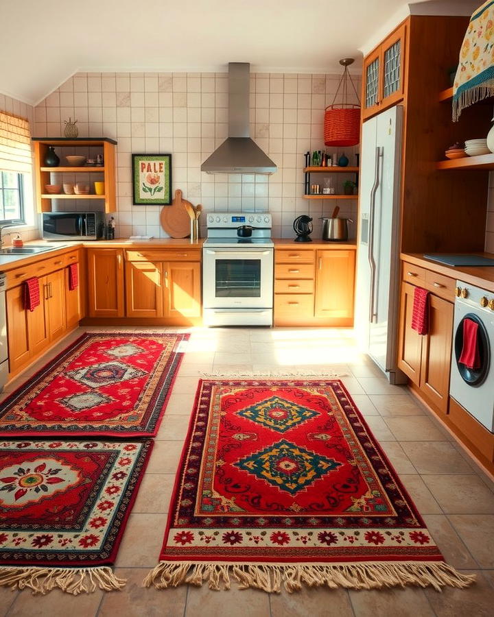 Boho Kitchen Rugs - 30 70s Kitchen Ideas