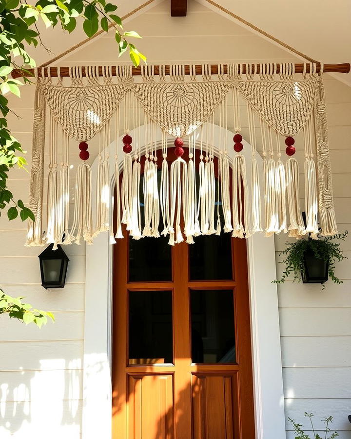 Boho Macrame Hangings - 25 Summer Front Door Decor Ideas