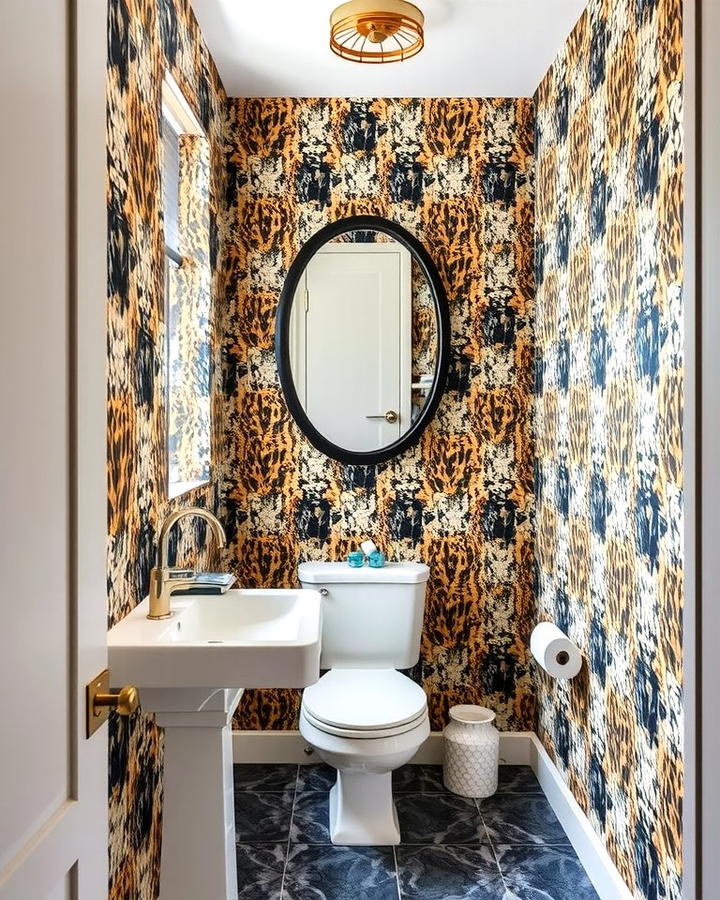 Bold Animal Prints - 25 Powder Room Wallpaper Ideas