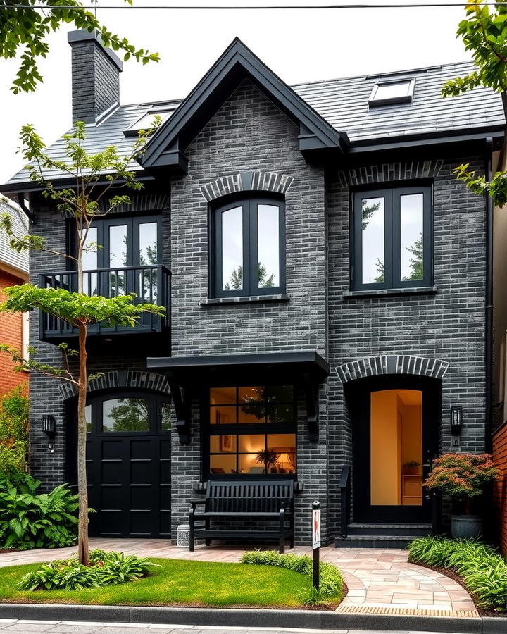 Bold Black for Dramatic Sophistication - 25 Painted Brick Houses