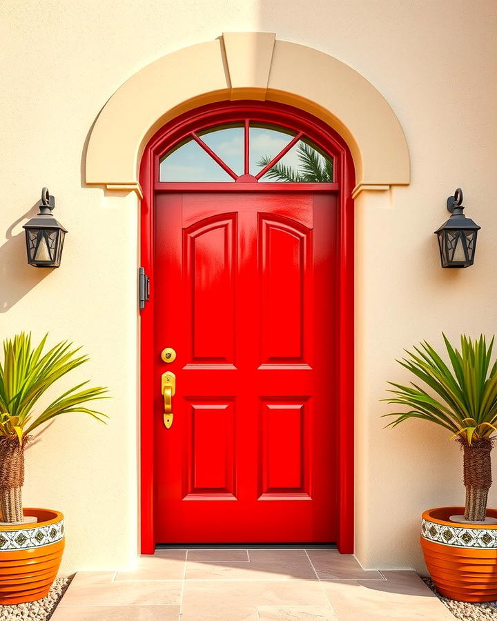 Bold Color Choices - 25 spanish style front door ideas