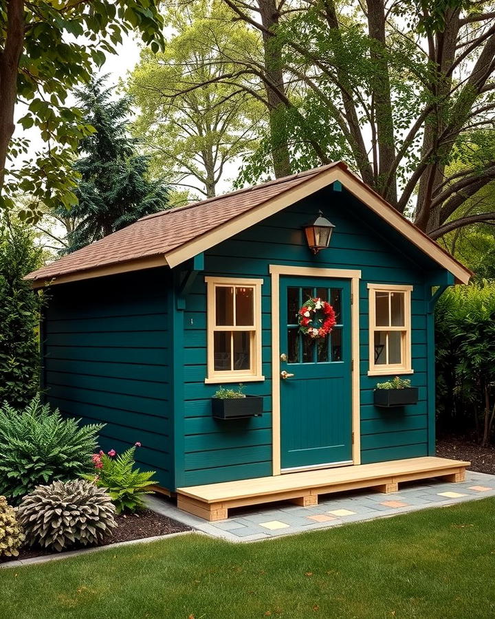 Bold Forest Green Harmony - 25 Shed Color Ideas