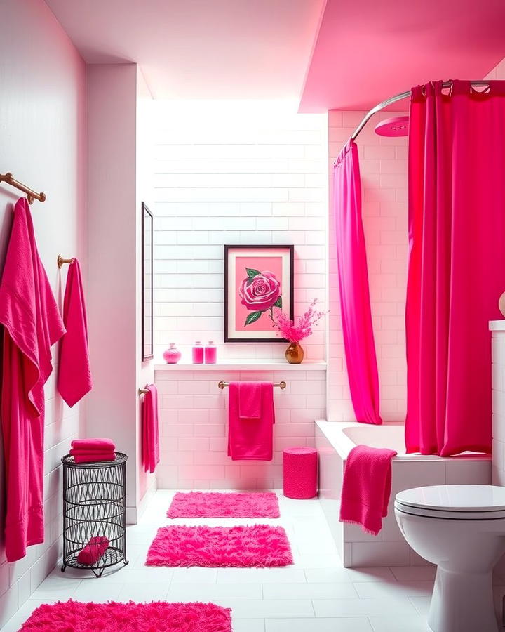 Bold Fuchsia Accents for a Dramatic Effect - 25 Pink Bathroom Ideas