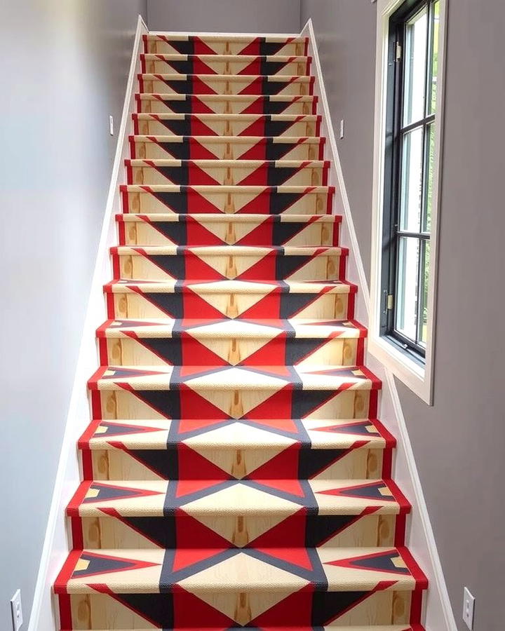 Bold Geometric Patterns 2 - 25 Stair Runner Ideas