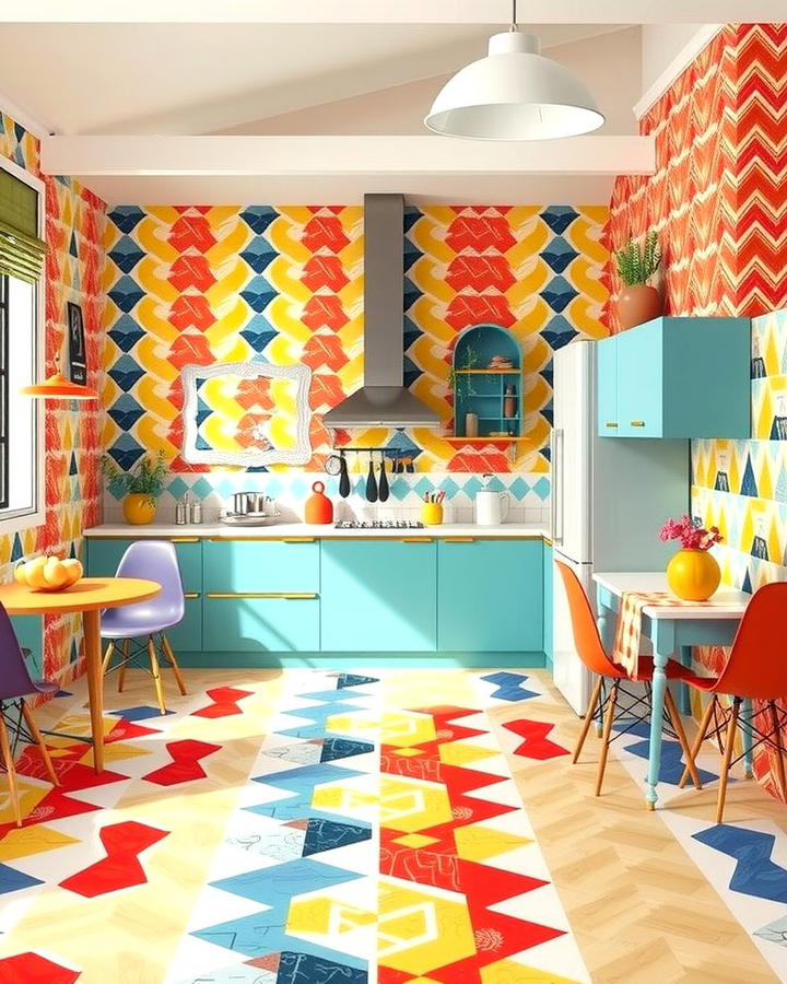 Bold Geometric Patterns - 30 70s Kitchen Ideas