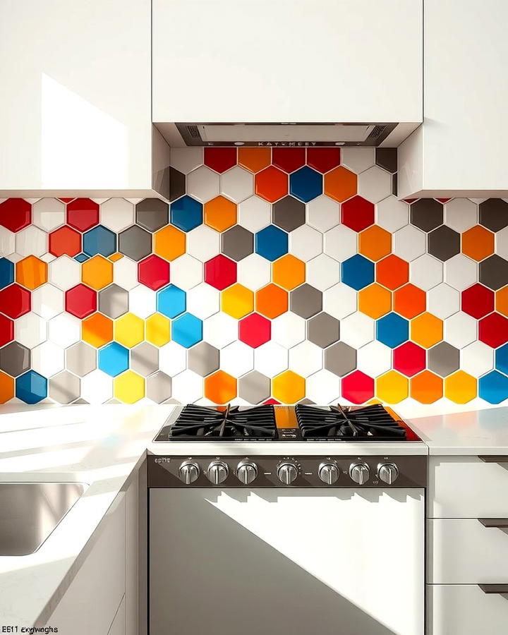 Bold Geometric Patterns - 25 Modern Kitchen Backsplash Ideas