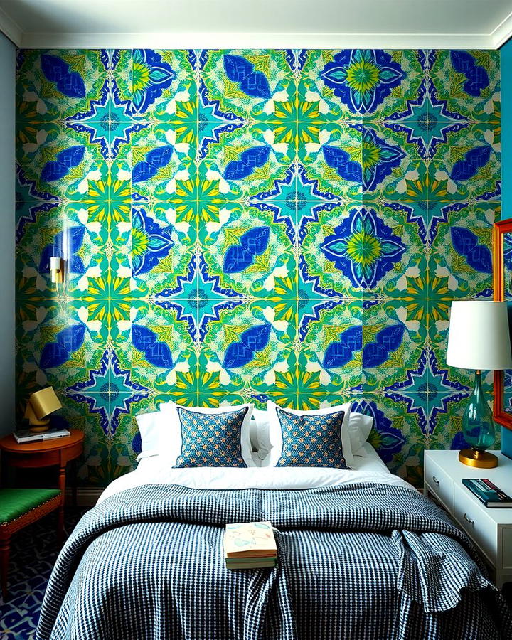 Bold Moroccan Tiles - 25 Moroccan Themed Bedroom Ideas