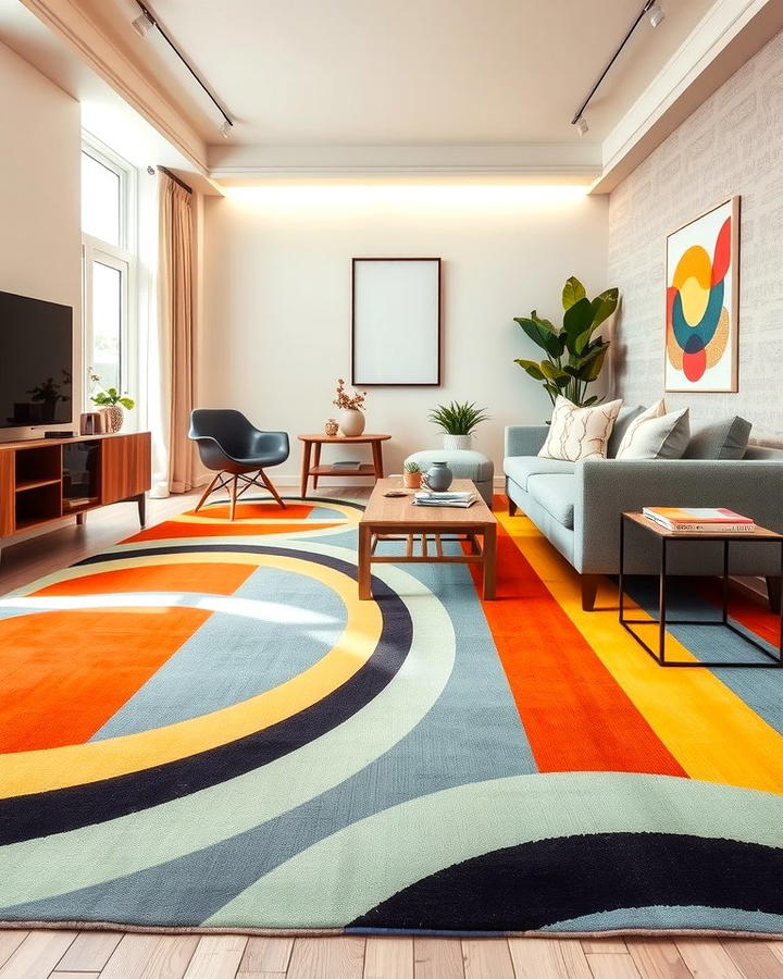 Bold Striped Rugs - 30 Living Room Rug Ideas