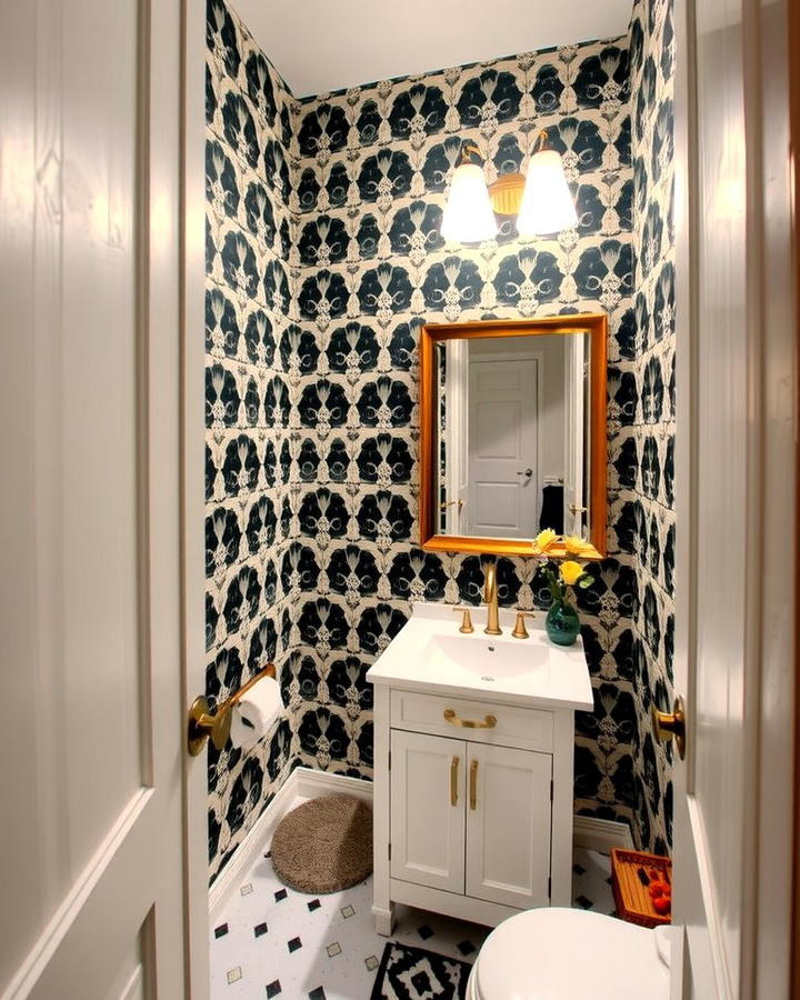 Bold Wallpaper Designs - 25 Small Powder Room Ideas