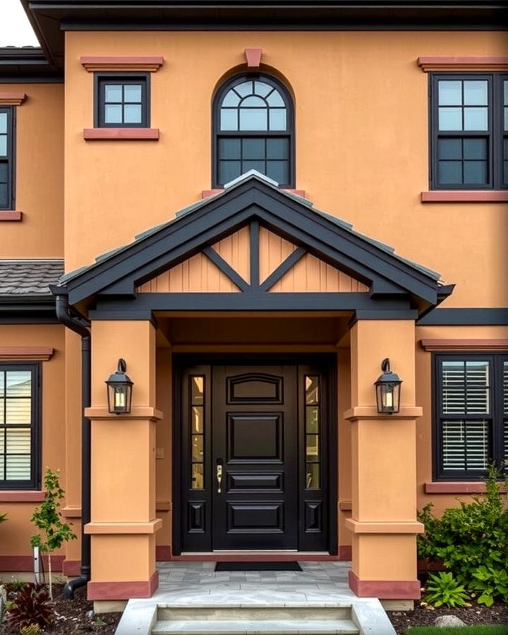 Bold and Dramatic Contrast - 25 Tan House With Black Trim Design Ideas