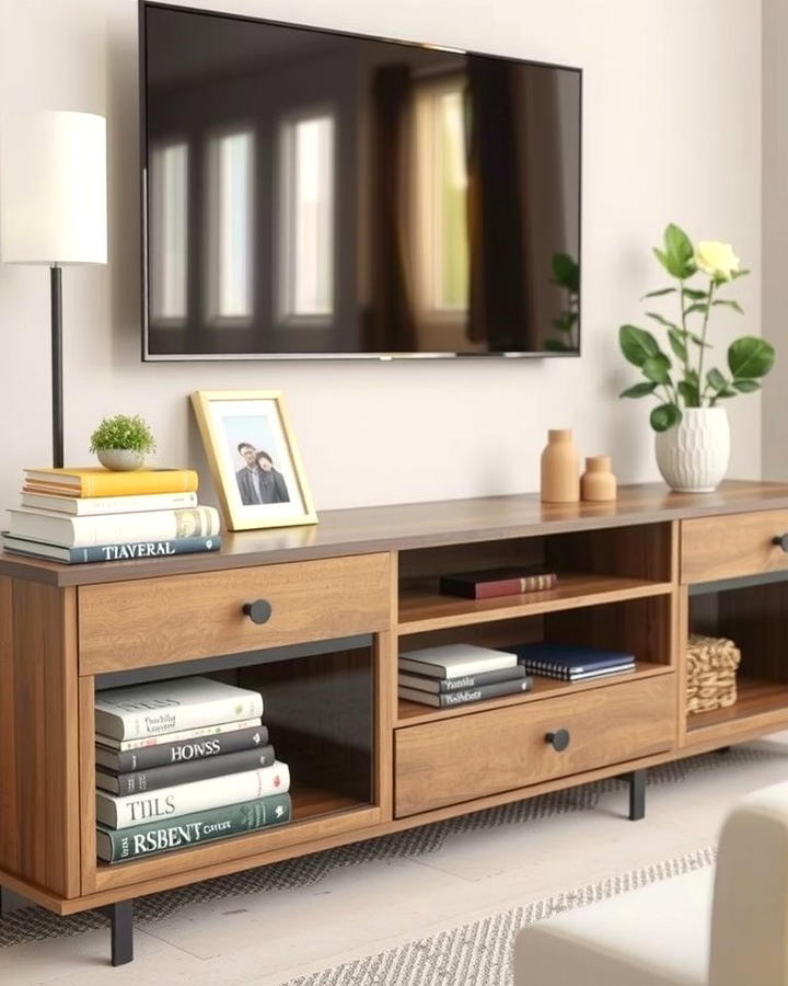 Books as Decor - 25 Tv Console Decor Ideas