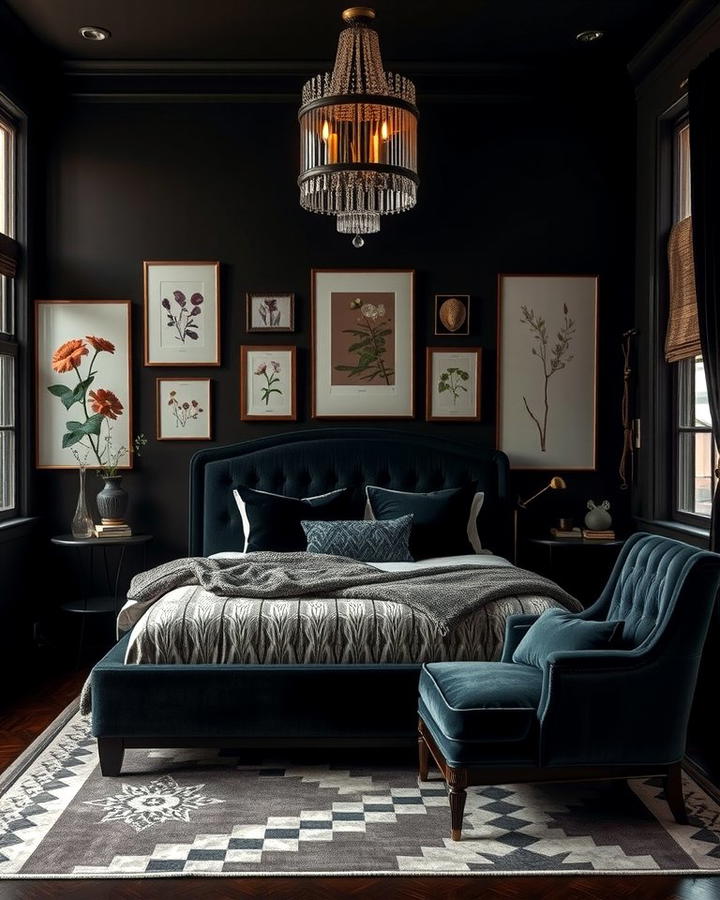 Botanical Prints and Herbariums - 30 dark academia bedroom ideas