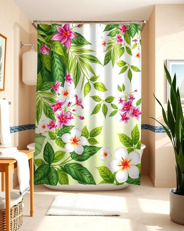 Botanical Prints for a Natural Touch - 25 Shower Curtain Ideas