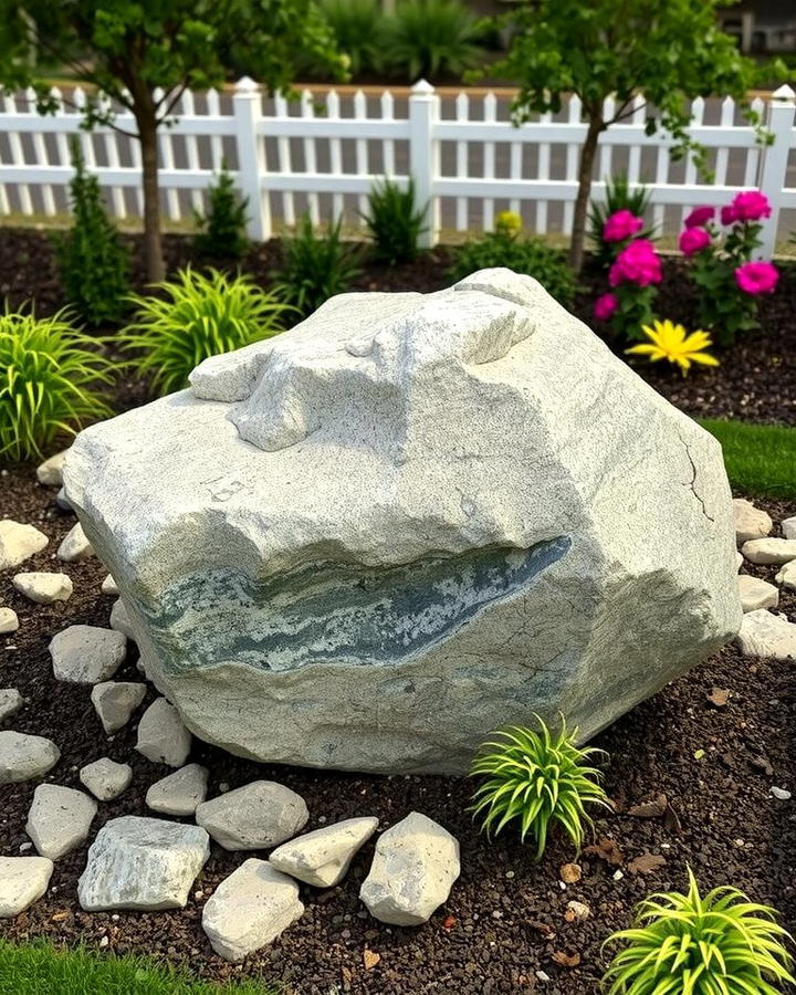 Boulder Accents - 25 Rock Landscaping Ideas