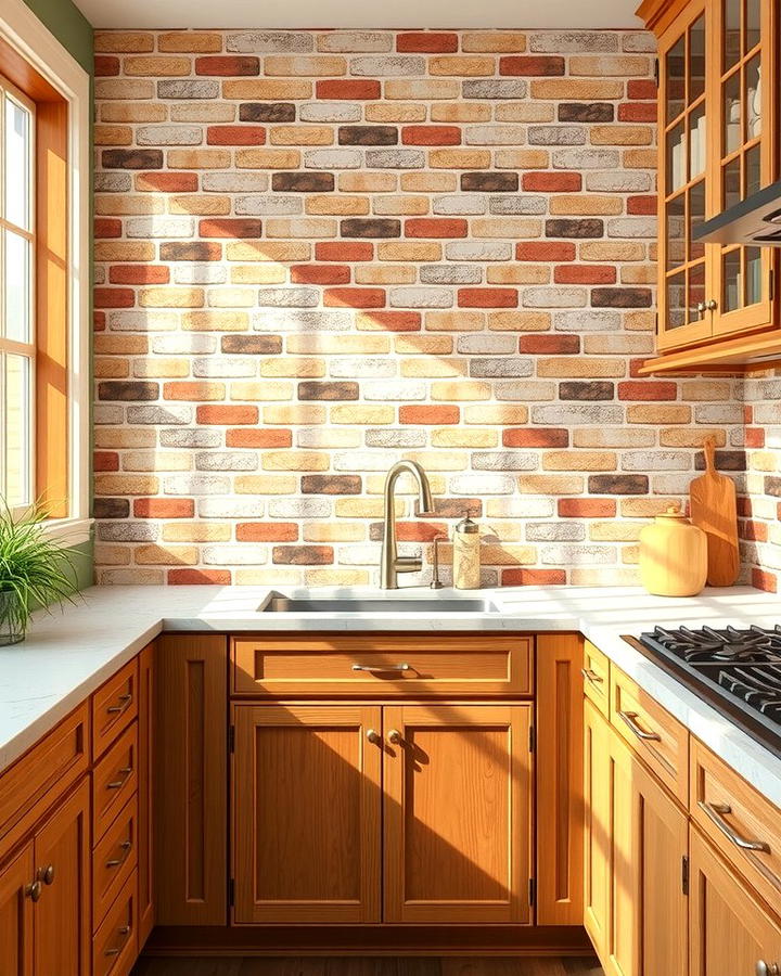 Brick Backsplash - 25 Traditional Kitchen Ideas