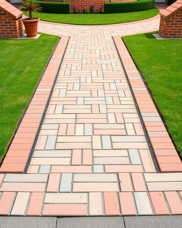 Brick Border Accents - 25 Paver Walkway Ideas