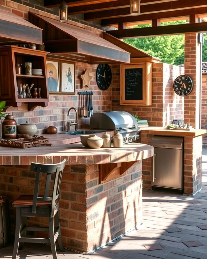 Brick Countertops - 25 Types of Outdoor Kitchen Countertops