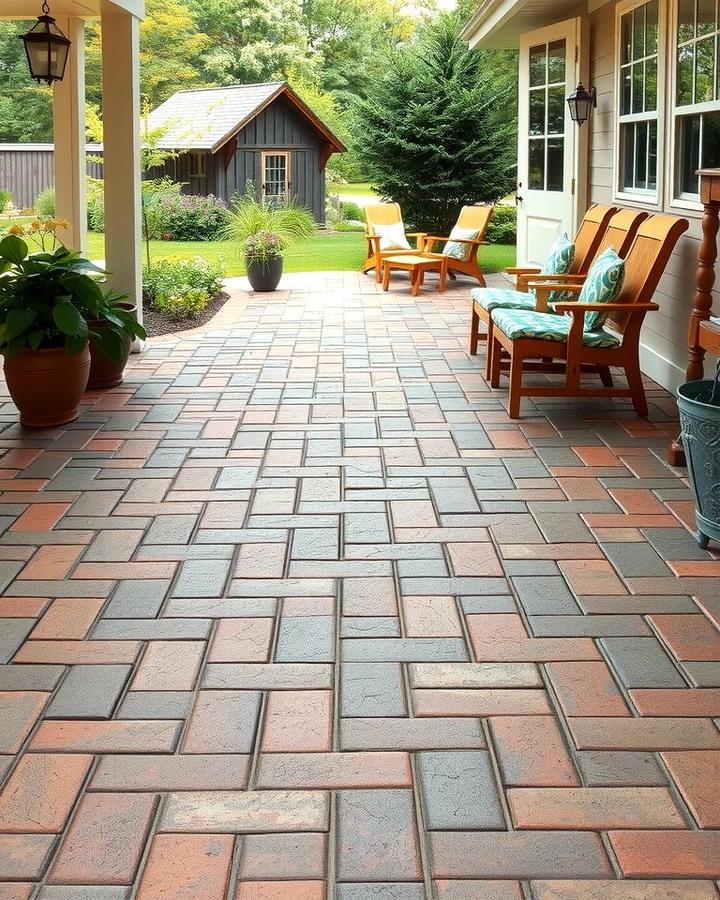 Brick Paver Flooring - 30 Farmhouse Patio Ideas