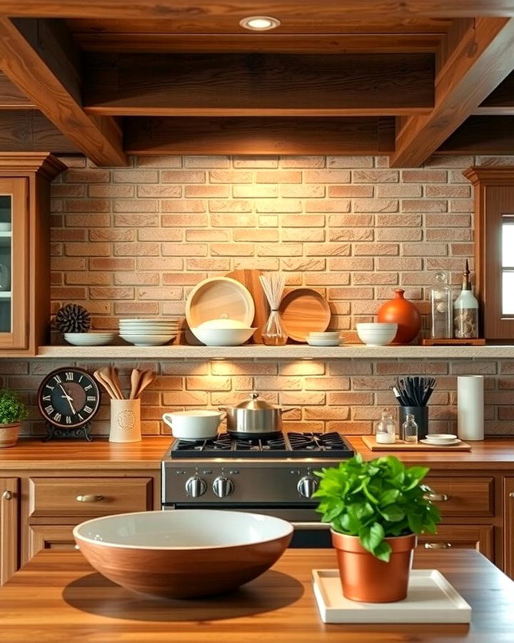 Brick Veneer for a Cozy Cottage Feel - 25 Rustic Backsplash Ideas