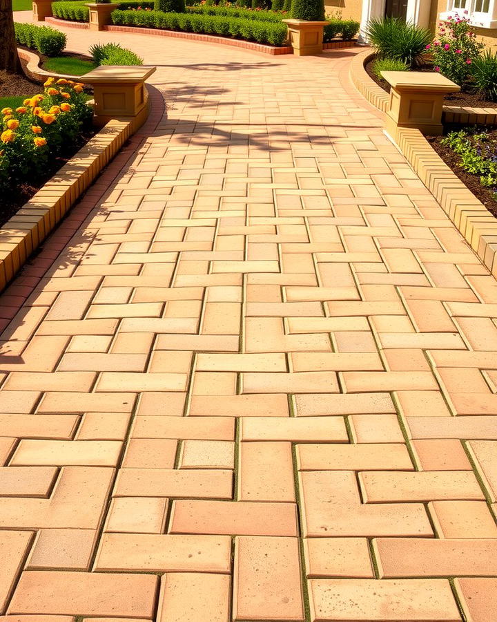 Brick Walkway - 30 Stepping Stone Walkway Ideas