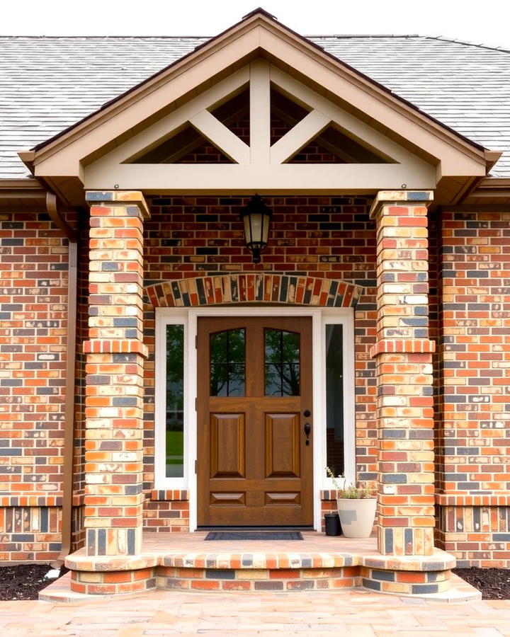 Brick and Mortar Gable Porch - 25 Open Gable Porch Ideas