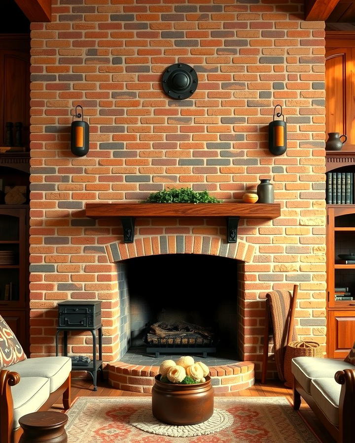 Brickwork Charm - 25 Rustic Fireplaces