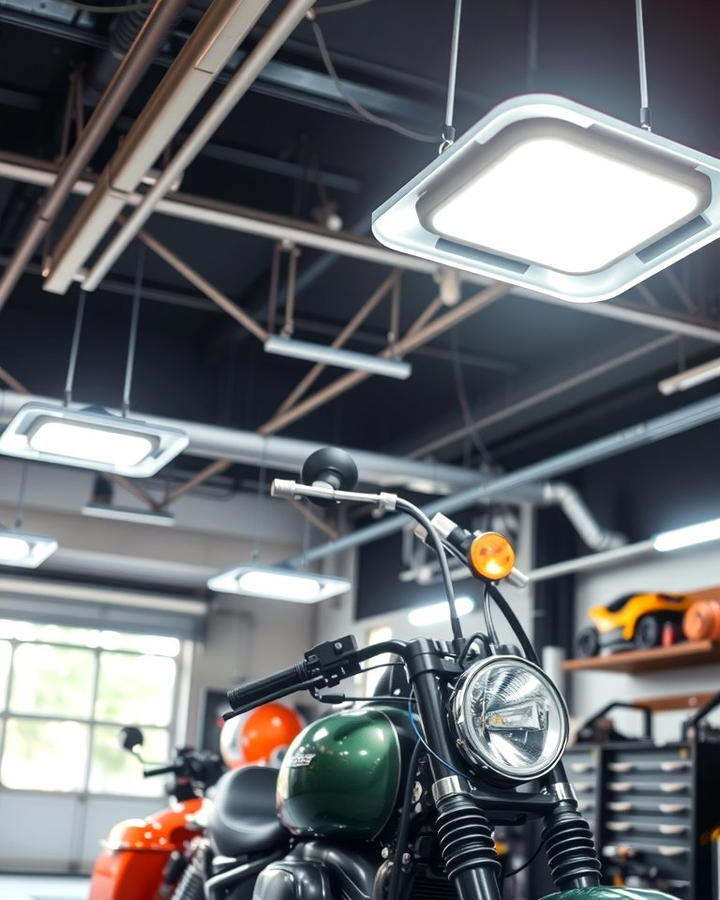 Bright and Durable Lighting - 25 Motorcycle Garage Ideas