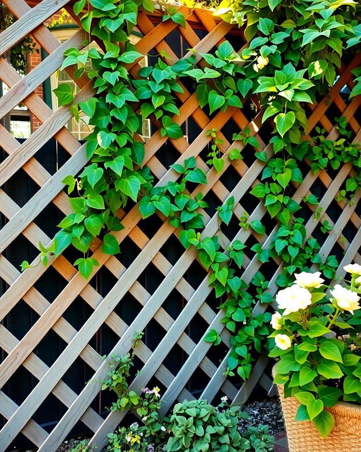 Build a Lattice Fence - 30 Ideas Cheap Ways to Block Neighbors View