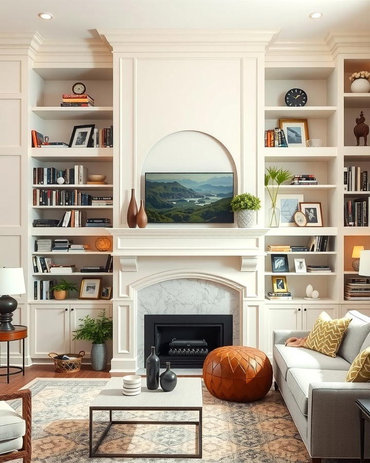 Built In Bookshelves - 30 Living Room Furniture Ideas