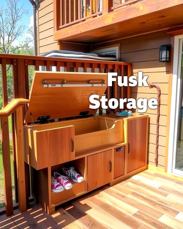 Built In Deck Storage - 25 Outdoor Shoe Storage Ideas