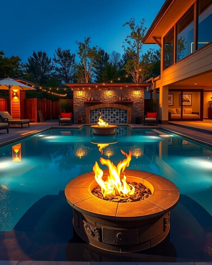 Built In Fire Features - 25 Spool Pool Ideas